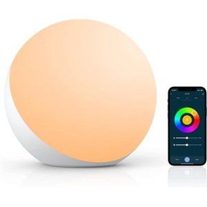 Smart Table Lamp, Dimmable Desk Lamp with App / Voice Control, LED RGB Color